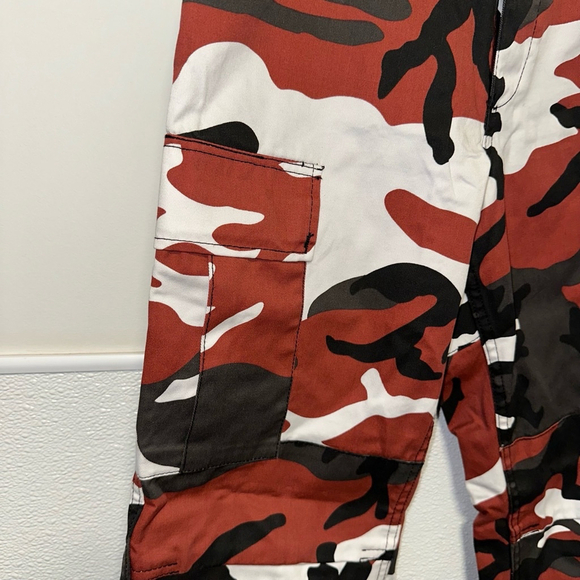 Rothco Military Style Cargo Pants BDU Camo Size Extra Small Red Black White - Picture 8 of 13